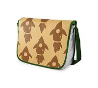 Bonamaison Bolso escolar de mensajero impreso digitalmente con correa caqui para estudiantes, bolsa cruzada, bolsa de mensajero, bolsa de hombro para la escuela, vuelta a la escuela, tamaño: 29 x 36