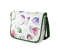 Bonamaison Bolso escolar de mensajero impreso digitalmente con correa caqui para estudiantes, bolsa cruzada, bolsa de mensajero, bolsa de hombro para la escuela, vuelta a la escuela, tamaño: 29 x 36