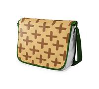 Bonamaison Bolso escolar de mensajero impreso digitalmente con correa caqui para estudiantes, bolsa cruzada, bolsa de mensajero, bolsa de hombro para la escuela, vuelta a la escuela, tamaño: 29 x 36