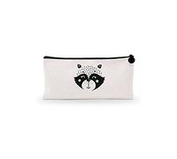 Bonamaison Estuche de Lona con Cremallera para lápices, con impresión Digital, para Escuela, Bolsa de Lona para niños, niñas, 100% algodón, Unisex, 1 Unidad, 21 x 12 cm