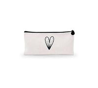 Bonamaison Estuche de Lona con Cremallera para lápices, con impresión Digital, para Escuela, Bolsa de Lona para niños, niñas, 100% algodón, Unisex, 1 Unidad, 21 x 12 cm