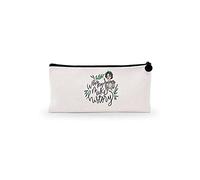 Bonamaison Estuche de Lona con Cremallera para lápices, con impresión Digital, para Escuela, Bolsa de Lona para niños, niñas, 100% algodón, Unisex, 1 Unidad, 21 x 12 cm