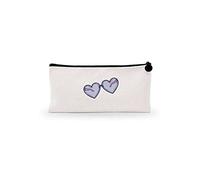 Bonamaison Estuche de Lona con Cremallera para lápices, con impresión Digital, para Escuela, Bolsa de Lona para niños, niñas, 100% algodón, Unisex, 1 Unidad, 21 x 12 cm