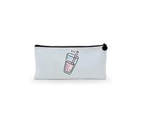 Bonamaison Estuche de Lona con Cremallera para lápices, con impresión Digital, para Escuela, Bolsa de Lona para niños, niñas, 100% algodón, Unisex, 1 Unidad, 21 x 12 cm