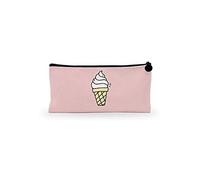 Bonamaison Estuche de Lona con Cremallera para lápices, con impresión Digital, para Escuela, Bolsa de Lona para niños, niñas, 100% algodón, Unisex, 1 Unidad, 21 x 12 cm