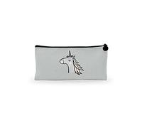 Bonamaison Estuche de Lona con Cremallera para lápices, con impresión Digital, para Escuela, Bolsa de Lona para niños, niñas, 100% algodón, Unisex, 1 Unidad, 21 x 12 cm