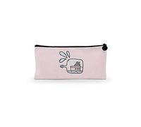 Bonamaison Estuche de Lona con Cremallera para lápices, con impresión Digital, para Escuela, Bolsa de Lona para niños, niñas, 100% algodón, Unisex, 1 Unidad, 21 x 12 cm