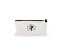 Bonamaison Estuche de Lona con Cremallera para lápices, con impresión Digital, para Escuela, Bolsa de Lona para niños, niñas, 100% algodón, Unisex, 1 Unidad, 21 x 12 cm