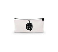 Bonamaison Estuche de Lona con Cremallera para lápices, con impresión Digital, para Escuela, Bolsa de Lona para niños, niñas, 100% algodón, Unisex, 1 Unidad, 21 x 12 cm
