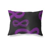 BonaMaison Fundas para Cojínes, Morado-Negro Funda de Almohada para Sofá Coche Silla Oficina Cama Decorativa Moderna Decoración del Hogar, 35x50 Cm - Diseñado y Fabricado en Turquía
