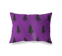 BonaMaison Fundas para Cojínes, Morado-Negro Funda de Almohada para Sofá Coche Silla Oficina Cama Decorativa Moderna Decoración del Hogar, 35x50 Cm - Diseñado y Fabricado en Turquía