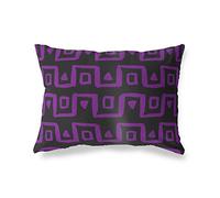 BonaMaison Fundas para Cojínes, Morado-Negro Funda de Almohada para Sofá Coche Silla Oficina Cama Decorativa Moderna Decoración del Hogar, 35x50 Cm - Diseñado y Fabricado en Turquía