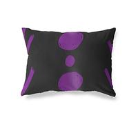 BonaMaison Fundas para Cojínes, Morado-Negro Funda de Almohada para Sofá Coche Silla Oficina Cama Decorativa Moderna Decoración del Hogar, 35x50 Cm - Diseñado y Fabricado en Turquía