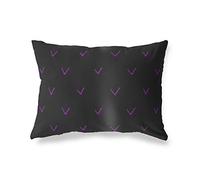 BonaMaison Fundas para Cojínes, Morado-Negro Funda de Almohada para Sofá Coche Silla Oficina Cama Decorativa Moderna Decoración del Hogar, 35x50 Cm - Diseñado y Fabricado en Turquía