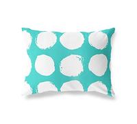 BonaMaison Fundas para Cojínes, Turquesa-Blanco Funda de Almohada para Sofá Coche Silla Oficina Cama Decorativa Moderna Decoración del Hogar, 35x50 Cm - Diseñado y Fabricado en Turquía
