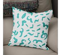 BonaMaison Fundas para Cojínes, Turquesa y Blanco Funda de Almohada Elegante y Suave para Decorativa Moderna Decoración del Hogar Habitación, 50x50 Cm - Diseñado y Fabricado en Turquía