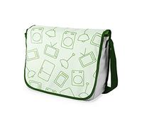 Bonamaison Impresas digitalmente Bolsos de Escuela Messenger con Correa de Caqui para niñas y jóvenes, Bolso Bandolera para Estudiantes, tamaño: 29 x 36 cm