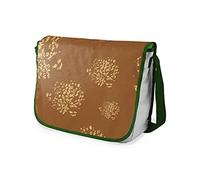 Bonamaison Impresas digitalmente Bolsos de Escuela Messenger con Correa de Caqui para niñas y jóvenes, Bolso Bandolera para Estudiantes, tamaño: 29 x 36 cm