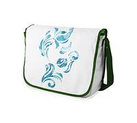 Bonamaison Impresas digitalmente Bolsos de Escuela Messenger con Correa de Caqui para niñas y jóvenes, Bolso Bandolera para Estudiantes, tamaño: 29 x 36 cm