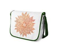 Bonamaison Impresas digitalmente Bolsos de Escuela Messenger con Correa de Caqui para niñas y jóvenes, Bolso Bandolera para Estudiantes, tamaño: 29 x 36 cm