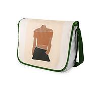 Bonamaison Impresas digitalmente Bolsos de Escuela Messenger con Correa de Caqui para niñas y jóvenes, Bolso Bandolera para Estudiantes, tamaño: 29 x 36 cm