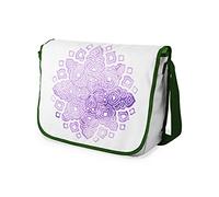 Bonamaison Impresas digitalmente Bolsos de Escuela Messenger con Correa de Caqui para niñas y jóvenes, Bolso Bandolera para Estudiantes, tamaño: 29 x 36 cm