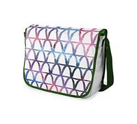 Bonamaison Impresas digitalmente Bolsos de Escuela Messenger con Correa de Caqui para niñas y jóvenes, Bolso Bandolera para Estudiantes, tamaño: 29 x 36 cm