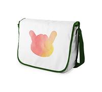 Bonamaison Impresas digitalmente Bolsos de Escuela Messenger con Correa de Caqui para niñas y jóvenes, Bolso Bandolera para Estudiantes, tamaño: 29 x 36 cm