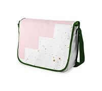 Bonamaison Impresas digitalmente Bolsos de Escuela Messenger con Correa de Caqui para niñas y jóvenes, Bolso Bandolera para Estudiantes, tamaño: 29 x 36 cm