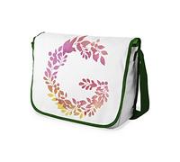 Bonamaison Impresas digitalmente Bolsos de Escuela Messenger con Correa de Caqui para niñas y jóvenes, Bolso Bandolera para Estudiantes, tamaño: 29 x 36 cm