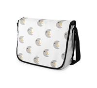 Bonamaison Impresas digitalmente Bolsos de Escuela Messenger con Correa Negra para niñas y jóvenes, Bolso Bandolera para Estudiantes, tamaño: 29 x 36 cm