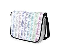 Bonamaison Impresas digitalmente Bolsos de Escuela Messenger con Correa Negra para niñas y jóvenes, Bolso Bandolera para Estudiantes, tamaño: 29 x 36 cm
