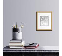 Bonamaison Mapa de la ciudad de London, United Kingdom 25x30 Cm, decoración moderna del arte de la pared - Diseñado y fabricado en Turquía