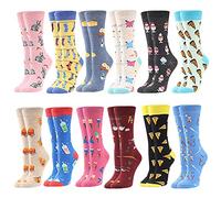 BONANGEL Calcetines de Vestir Divertidos para Mujer, Novedad Bonita, Calcetines de Miedoso Fantasía Coloridos Algodón Extraño, Cálidos Cumpleaños, Navidad para Mujeres