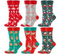 BONANGEL Calcetines Divertidos Mujer 36-40 Navideños Calcetines Halloween | Divertidos Novedosos Calcetines Algodón Coloridos Cumpleaños Halloween Navidad Regalo para Mujer Niña Mamá Día de la Madre