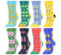 BONANGEL Calcetines Divertidos Mujer 36-40 Navideños Calcetines Halloween | Divertidos Novedosos Calcetines Algodón Coloridos Cumpleaños Halloween Navidad Regalo para Mujer Niña Mamá Día de la Madre