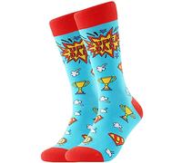 BONANGEL Calcetines Funky y Navideños para Hombre, Divertidos y Coloridos de Vestir de Algodón Loco, Regalo para Hombres Papá Novio