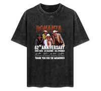 Bonanza TV Series 62Nd Anniversarypernall Michael Dan Lorne Signatures T-Shirt Black Mens tee Unisex Shirt 3XL