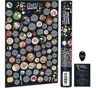 Bonanzana - Póster de rascar culinaire - Tarjeta de rascar planos, diseño de Foodie's Scratch Off - Regalo de cocina original para hombre y mujer - 70 x 42 cm