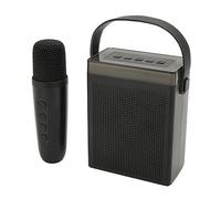 BONAOK Micrófono de KaraokeInalámbrico 3 en 1 con Altavoz para Todos los Teléfonos Inteligentes, Micrófono Portátil de Mano - Negro (Negro)