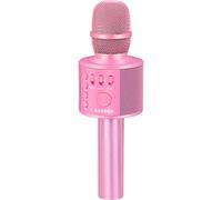 BONAOK Wireless Bluetooth Karaoke Microphone, 3-in-1 Portable Handheld karaoke Mic Birthday Gift Home Party Speaker Machine for iPhone, for Android, for iPad, PC Smartphone (Q37 Light Pink)