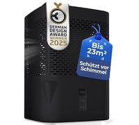 BonAura AirOne, deshumidificador no eléctrico y absorbente de humedad, ventilación de 360 °, capacidad 1 l, negro, funcionamiento continuo, deshumidificador para dormitorio, cocina, sala de estar