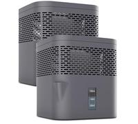 BonAura® AirOne Lite - Deshumidificador para baño y cocina sin electricidad con ventilación de 360°, deshumidificador con boquilla y 5 x 450 g deshumidificador granulado I Deshumidificador de
