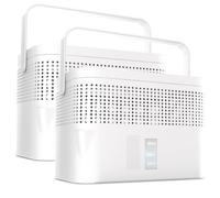 BonAura AirOne Max - 2 deshumidificadores sin electricidad hasta 33 m², ventilación de 360°, deshumidificador con boquilla y 980 g, granulado, protección contra moho y olores, deshumidificador de