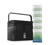 BonAura AirOne Max Max - Deshumidificador sin electricidad hasta 33 m², ventilación de 360°, deshumidificador con boquilla y 5 deshumidificadores de 980 g, granulado, protección contra moho y olores