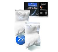 BonAura® AirOne Max - Recambio para deshumidificador (2 unidades, 980 g, granulado, deshumidificador para sótano, protección contra moho y olores