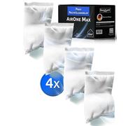 BonAura® AirOne Max - Recambio para deshumidificador (4 unidades, 980 g, granulado, deshumidificador para sótano, protección contra moho y olores