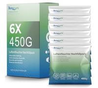 BonAura Paquete de 6 deshumidificadores de 450 g - Juego de 6 deshumidificadores granulados - Juego de 6 deshumidificadores granulados - Protección contra moho y olores