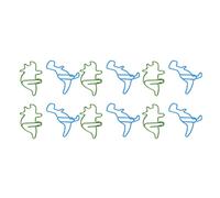 Bonbela 100 Clips de Papel con Forma de Dinosaurio Hipopótamo Lindo Clips de Papel de Metal Ligeros Portátiles con Proceso de Galvanoplastia para la Organización de Documentos del Hogar