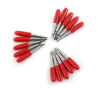 Bonbela 15pcs Cuchilla de Cortador de Vinilo - Cuchilla de Corte 45 ° Cuchillo para Plotter Cubo de Vinilo Tapa Roja